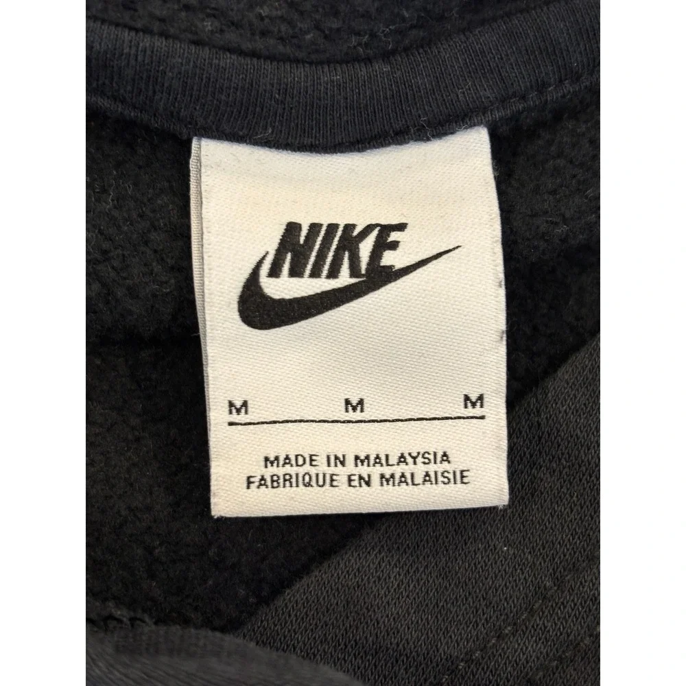 Nike Boys Sportswear Futura Logo Fleece Hoodie Black White Medium M